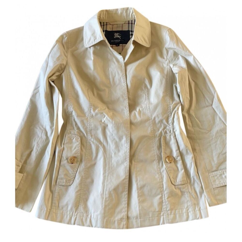 Burberry Classic Trench Coat Tan / Cream Size IT 40 US 6 Small EUC